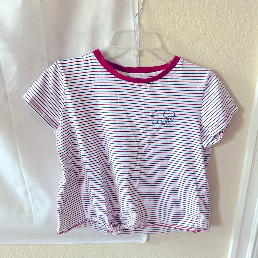 Red, White, and blue Ivory ella top